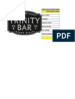 Trinity Bar Monthly Stocktake Template - Fresh Food Suppliers