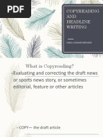 Copyreading AND Headline Writing: Jonell Segador Gregorio