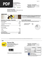 Payment Slip: Summary of Charges / Payments Current Bill Analysis