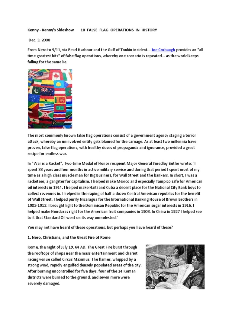10 False Flag Operations in History | PDF