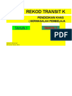 Rekod Transit 2012 Pbs Kemahiran Manipulatif Tahun 1 & Tahun 2b