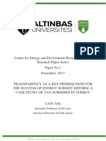 TRANSPARENCY AS A KEY PREREQUISITE FOR THE SUCCESS OF ENERGY SUBSIDY REFORM