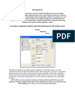 To Conduct A Regression Analysis, Select The Following From The Analyze Menu