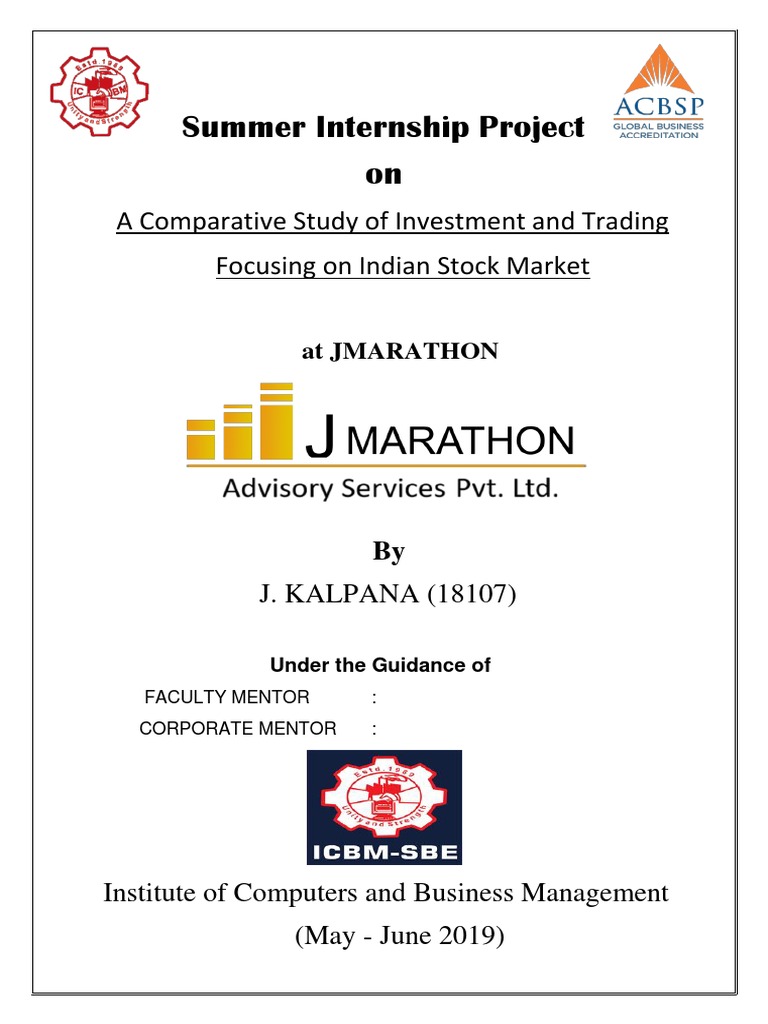 Comparative Study of Indian Stock Market | PDF | Diversification ...