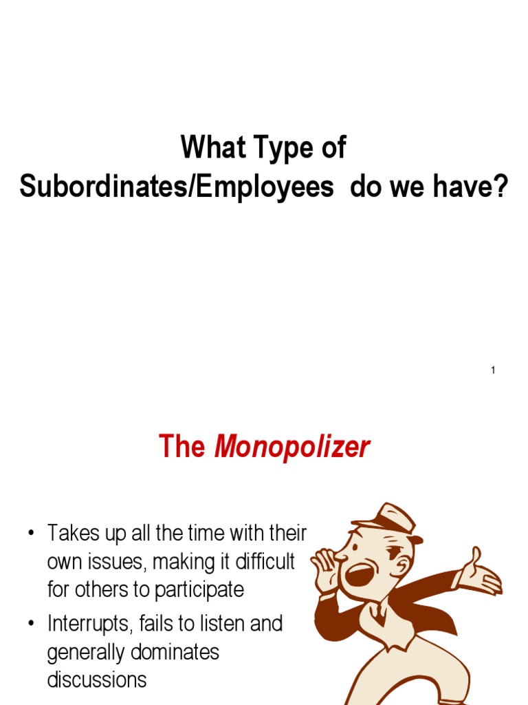What Type of Subordinates/Employees Do We Have? | PDF | Employment ...