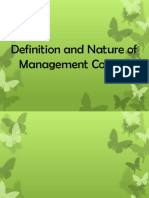 Definition and Nature of Management Control