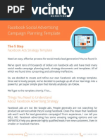 Facebook Social Advertising Campaign Planning Template