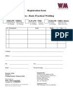 Registration Form Basic Practical Welding - Website