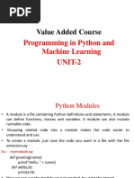 Value Added Course: Programming in Python and Machine Learning UNIT-2