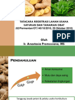 Tatacara Registrasi Lahan Sayuran Dan TO