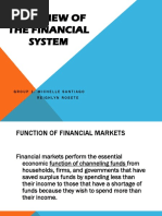 Overview of The Financial System: Group1: Michelle Santiago Reighlynrosete