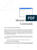 Minitab Session Commands: Appendix