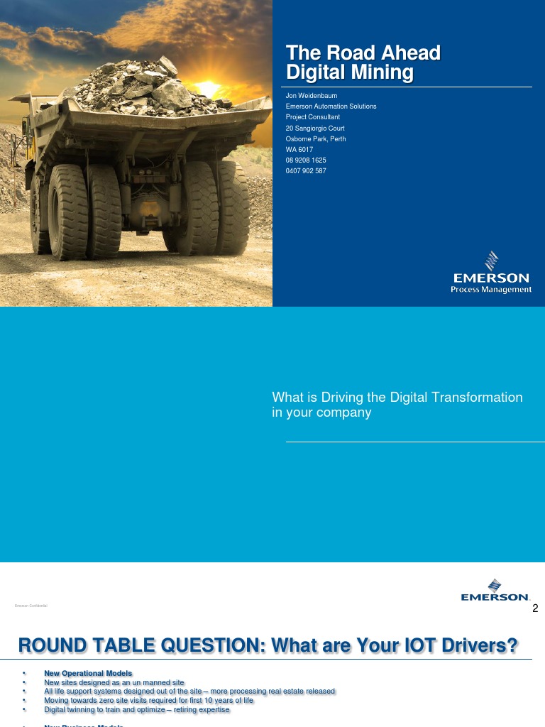 Digital Transformation in Mining Industry | PDF | Reliability ...