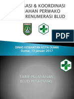 Sosialisasi & Koordinasi Perubahan Perwako Tarif & Renumerasi 2017