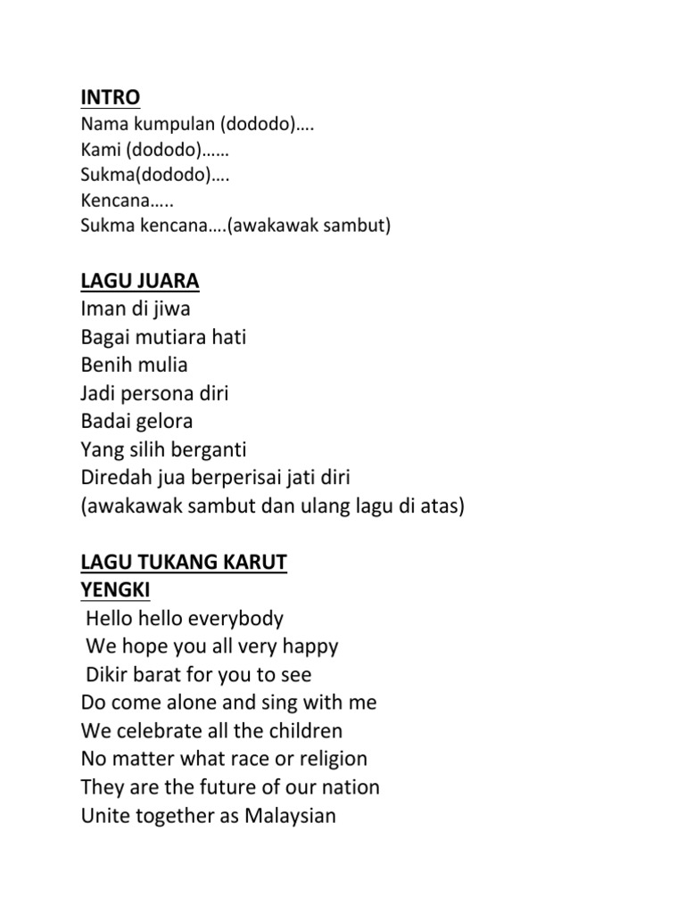 Lagu Dikir Pdf