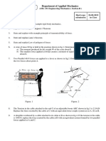 Department of Applied Mechanics A-3: AML 151 Engineering Mechanics (Section R)