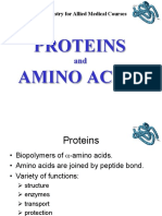 Biochemistry for Allied Medical Courses: Proteins and Amino Acids