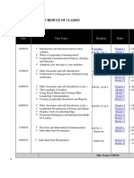 Study Plan and Schedule of Classes: Date Class Topics Readings Slides Exercises