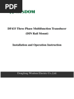 DF433 Three Phase Multifunction Transducer (DIN Rail Mount) : Dongfang Wisdom Electric Co.,Ltd