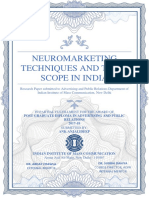 Neuromarketing Techniques and Their Scope in India
