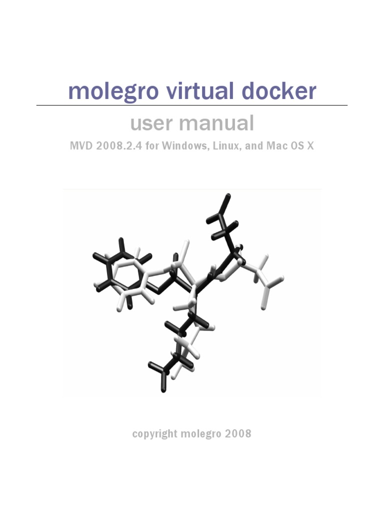 MVD Manual | PDF | Docking (Molecular) | Graphical User Interfaces