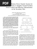 Dynamic Wireless Power Transfer System For Electric Vehicles To Simplify Ground Facilities - Power Control and Efficiency Maximization On The Secondary Side