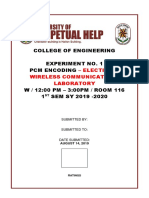 College of Engineering Experiment No. 1 PCM Encoding: - Elective 2: Wireless Communications Laboratory