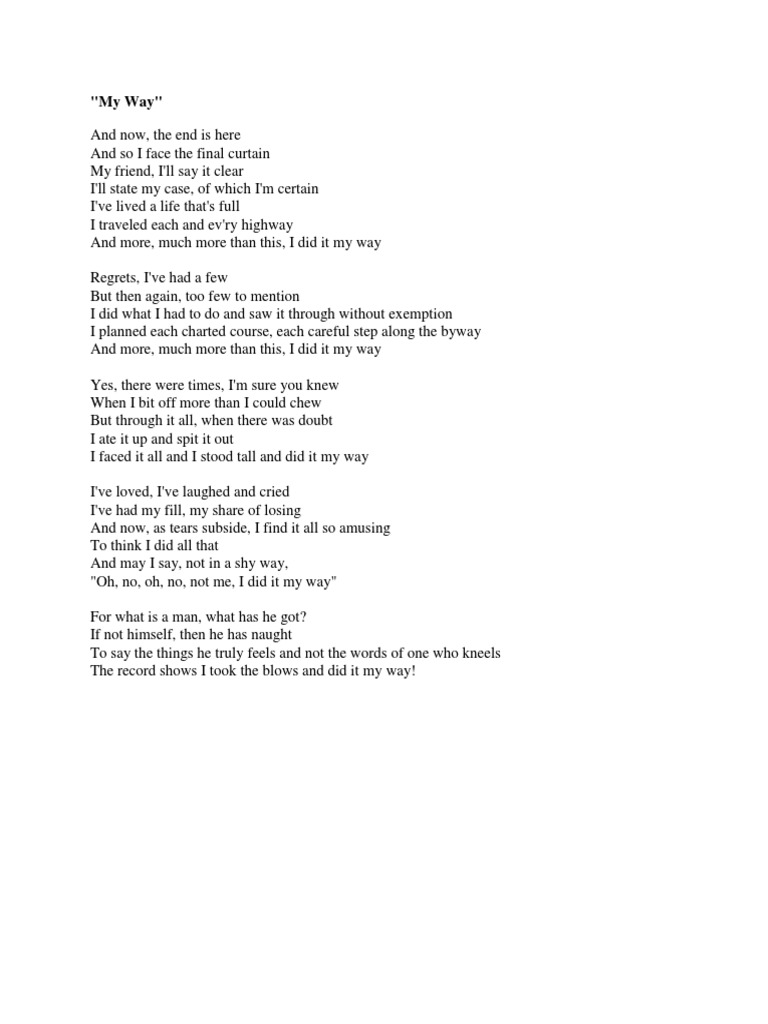 My Way | PDF