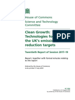 Clean Growth: Technologies for meeting the UK’s emissions reduction targets