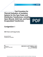 IEEE Standard Test Procedure For Thermal Evaluation of Insulation Systems For Dry-Type Power and Distribution Transformers, Including Open-Wound, Solid-Cast, and Resin - Encapsulated Transformers