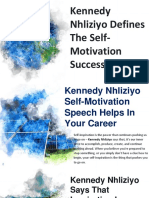 Kennedy Nhliziyo Defines the Self-Motivation Success Story