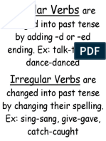 Regular Verbs Are Changed Into Past Tense by Adding