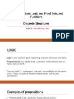 The Foundations: Logic and Proof, Sets, and Functions Discrete Structures