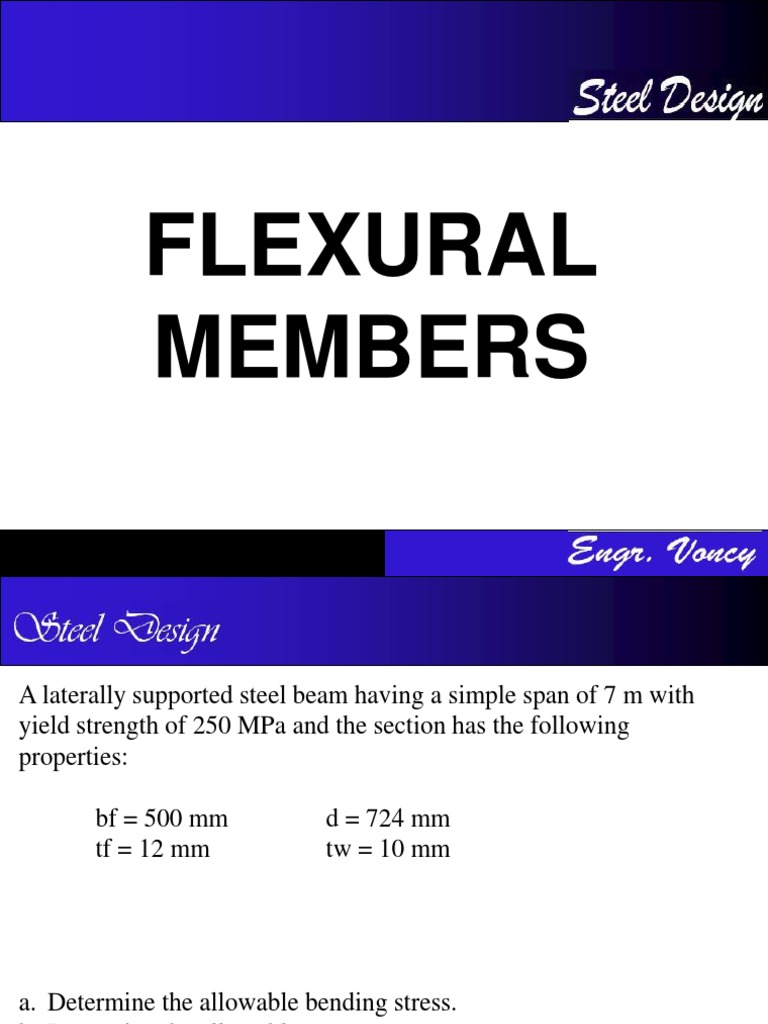 4FlexuralMembers.pdf Bending Beam (Structure)