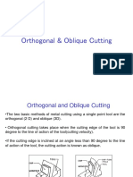 Orthogonal and Oblique Cutting