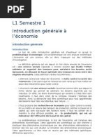 Download Introduction gnrale  lconomie Cour semestre 1 L1 2010-2011 by Florian Marco SN42321570 doc pdf