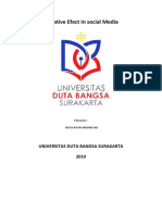Negative Efect in Social Media: Universitas Duta Bangsa Surakarta 2019
