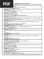 2025 4th Grade Spelling Bee Words | PDF