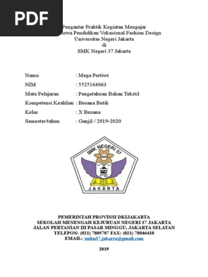 Rpp Pengetahuan Bahan Tekstil