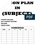 Lesson Plan Format (ST)