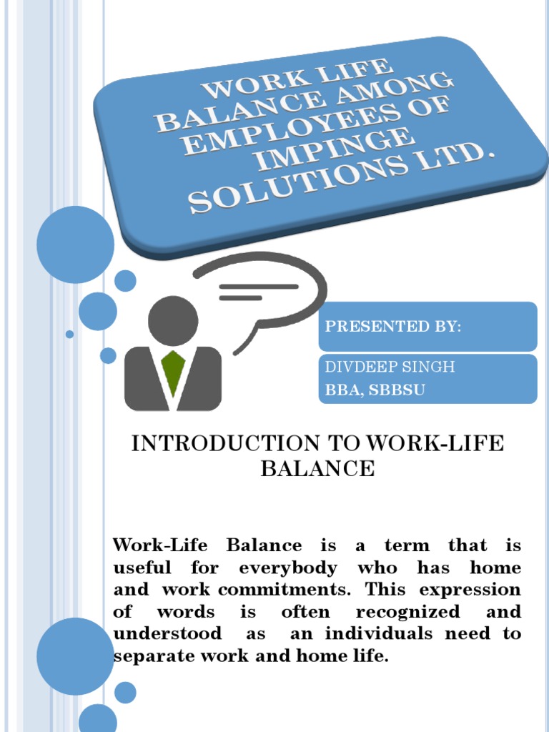 Balancing Work and Life: A Study of Work-Life Balance among Employees ...