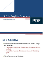 GE B1 - So in English Grammar