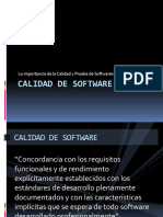 Calidad de Software Por Gustavo Teixeira