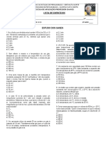 Lista de Exercícios Estudo Dos Gases PDF