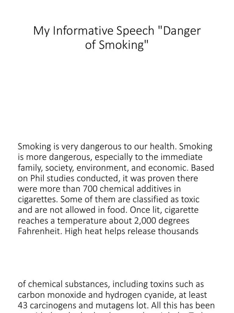 The Dangers of Smoking Explained | PDF | Cigarette
