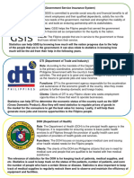 GSIS, DTI, DOH roles, functions and relevance of statistics