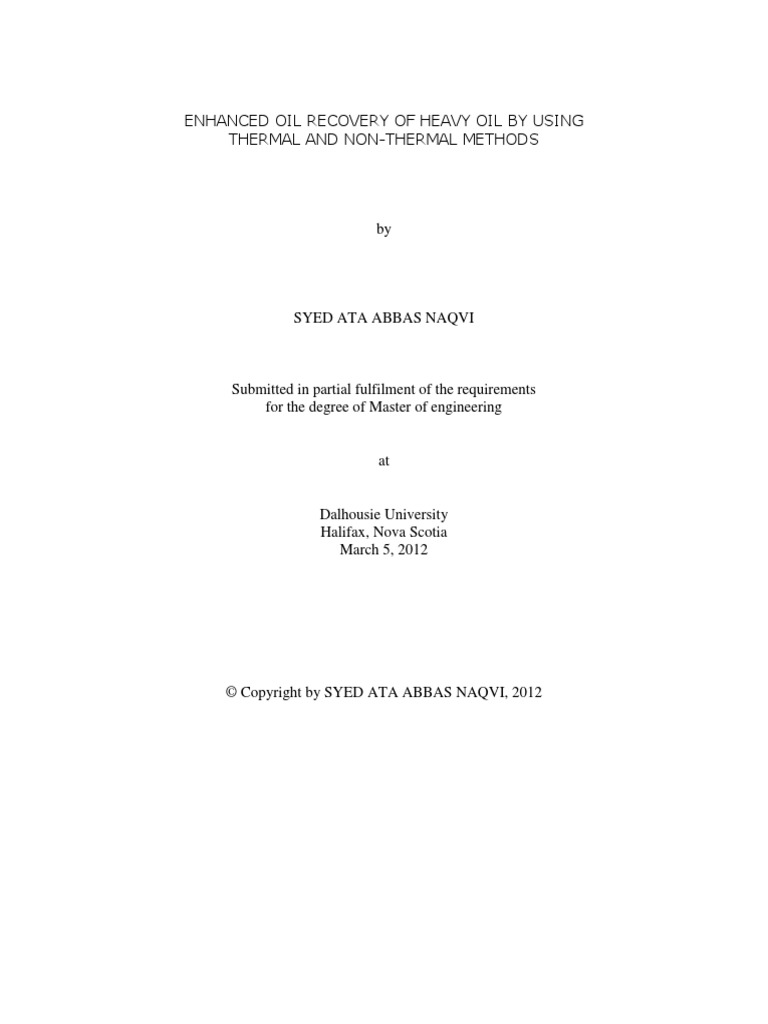 Enhanced Oil Recovery of Heavy Oil by Using PDF | PDF | Enhanced Oil ...