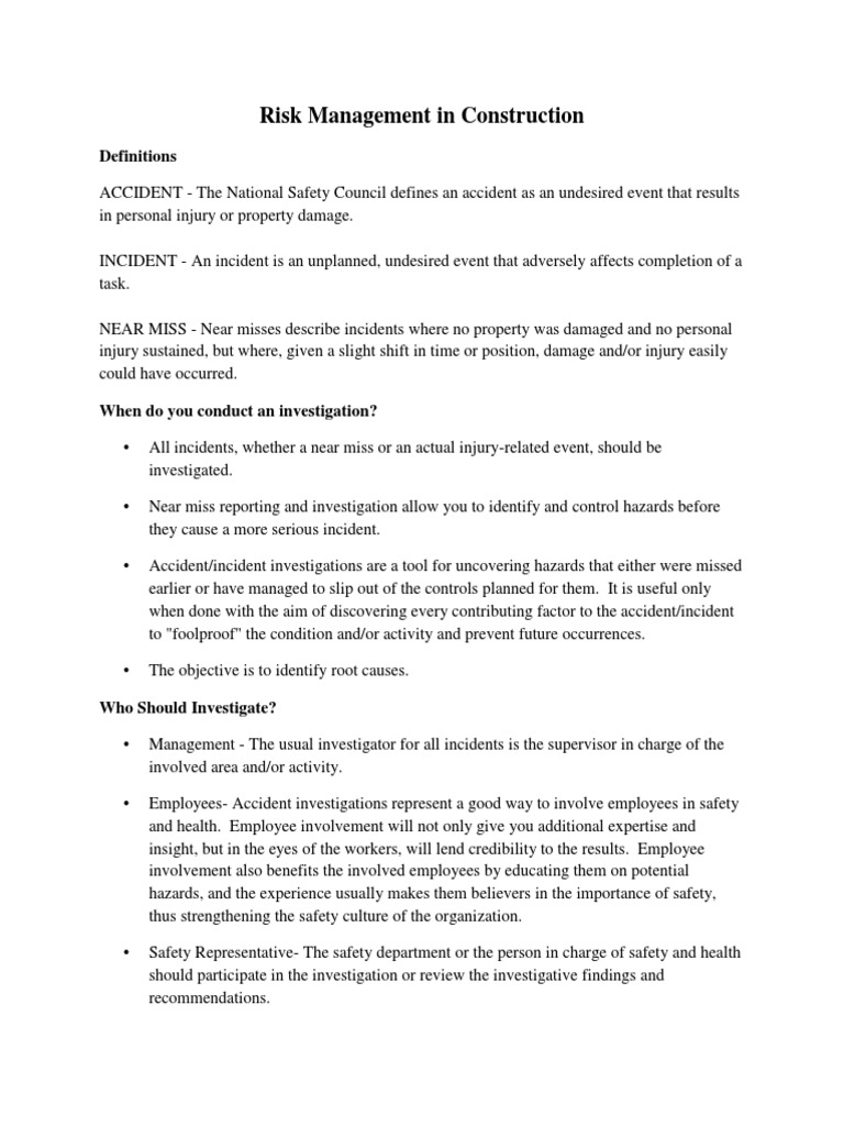 Construction Risk Management Essentials | PDF | Hazards | Risk Management