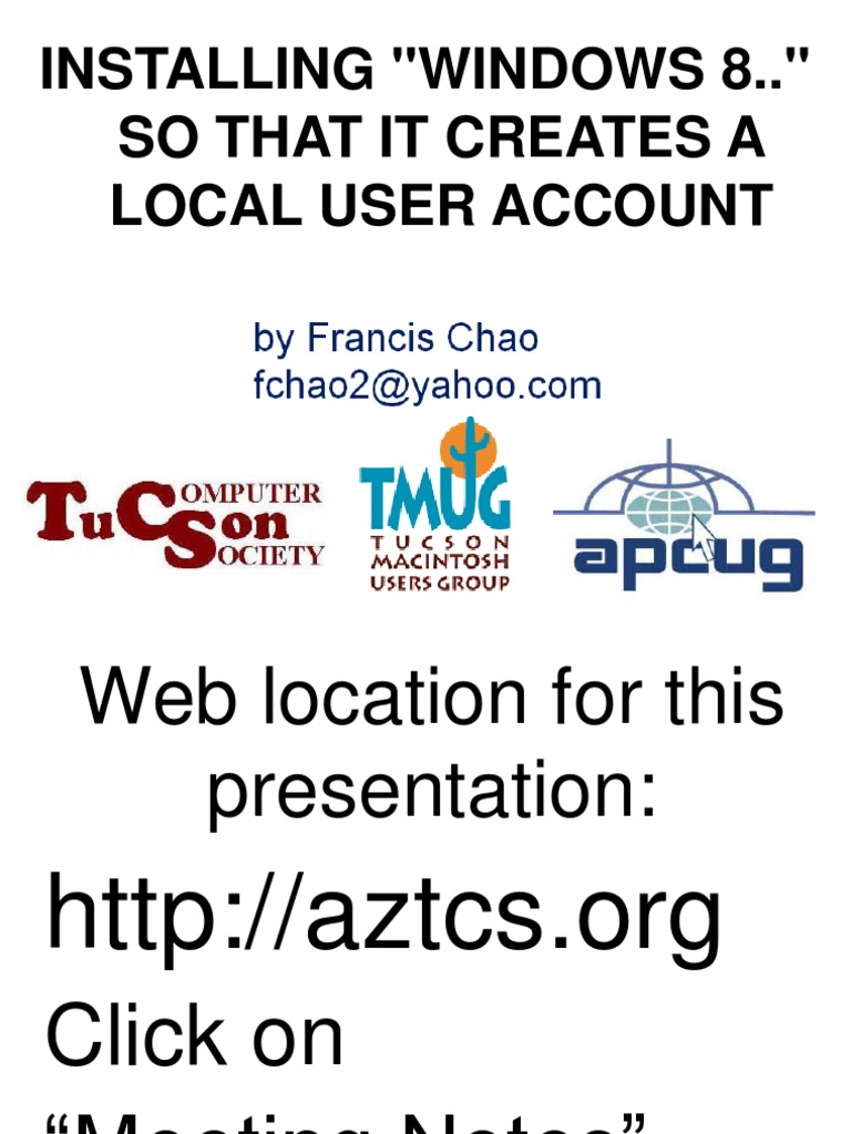 Install Windows 8 with Local Account | PDF | Windows 8 | Microsoft Windows
