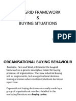 Organizational buying framework